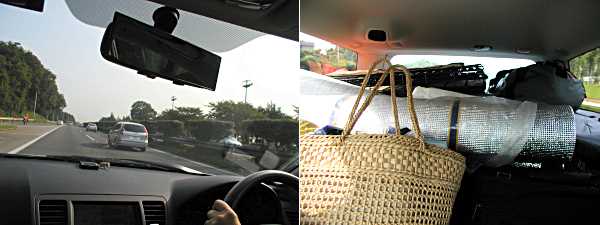 ママが運転中、助手席から前後をパチリ