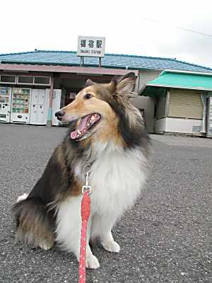 御宿駅の前で